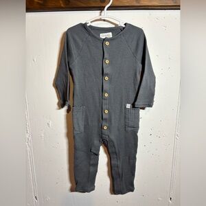 Little Planet by Carter's Gray Waffle Knit Onepiece